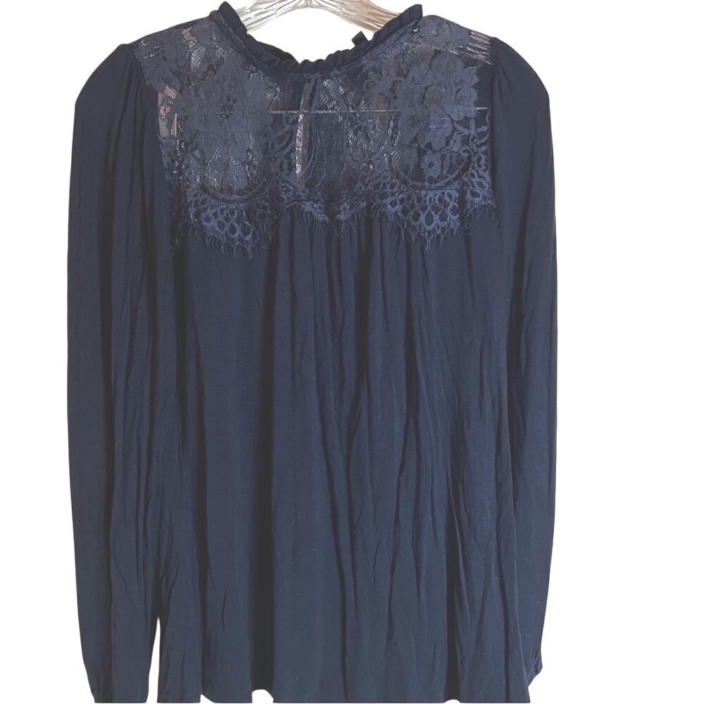Bobeau‎ Lace Rayon Blouse, Size Small. Whimisgoth Witchy Office Career Wear